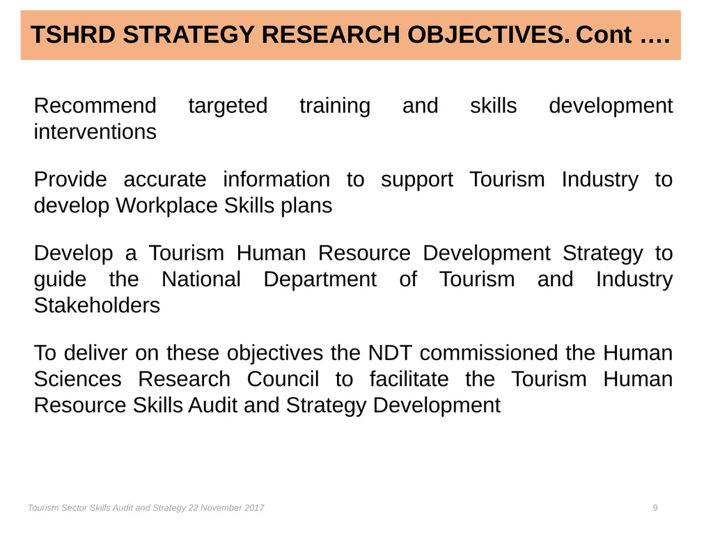 Presentation on the Skills Audit Report and the - slide 9 of 52