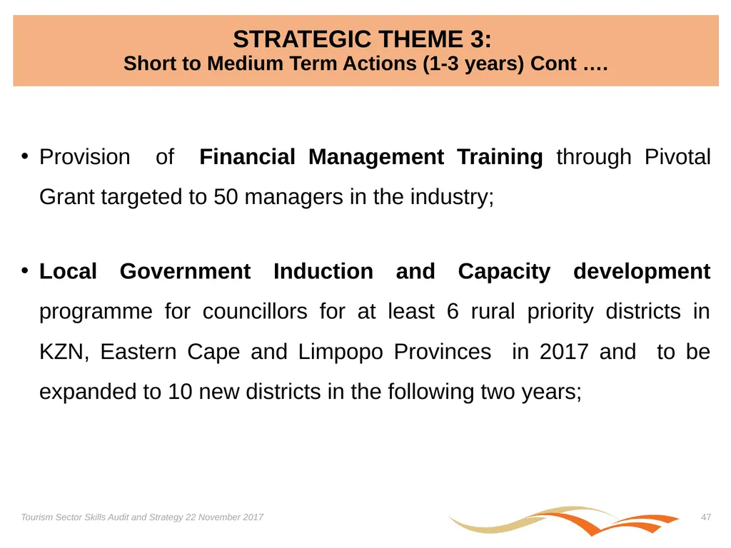 Presentation on the Skills Audit Report and the - slide 47 of 52