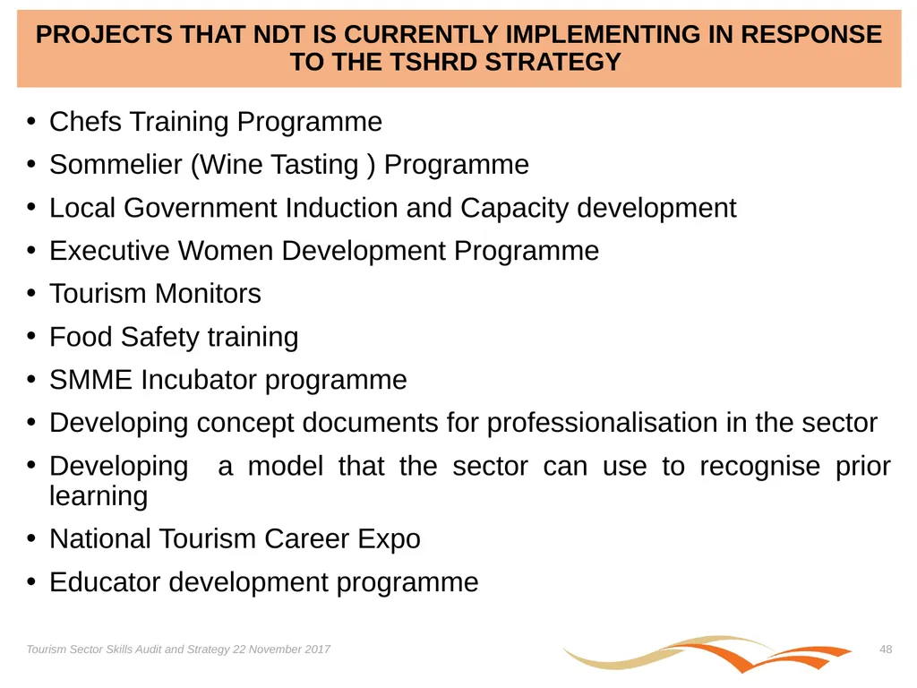 Presentation on the Skills Audit Report and the - slide 48 of 52