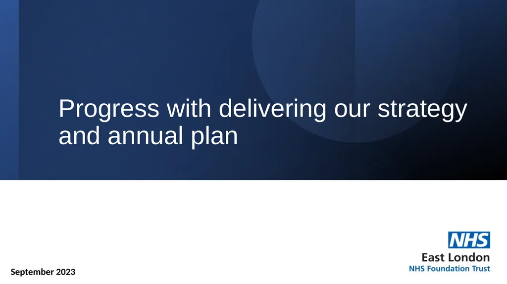 Progress with delivering our strategy and annual - slide 1 of 20