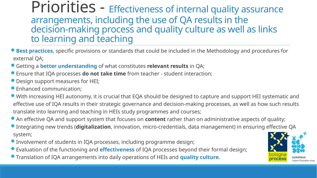 Thematic Peer Group C on Quality Assurance - slide 19 of 26