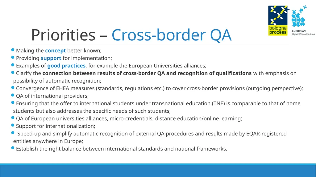 Thematic Peer Group C on Quality Assurance - slide 20 of 26