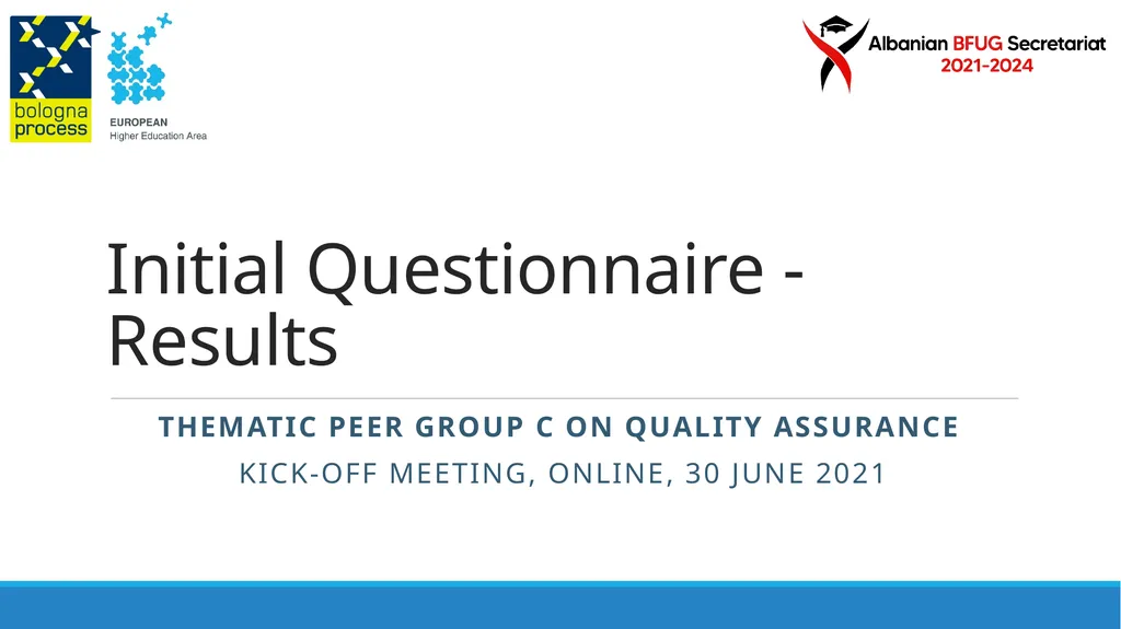 Thematic Peer Group C on Quality Assurance