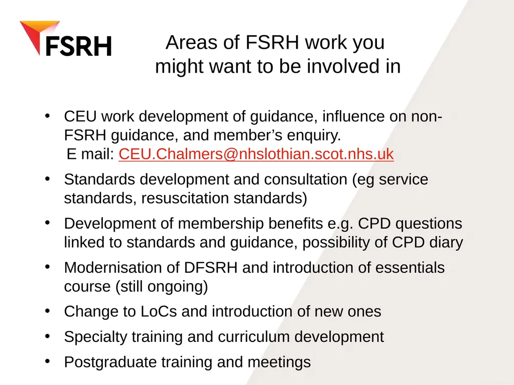 FSRH update WOS RT meeting December 5th 2017 - slide 16 of 18
