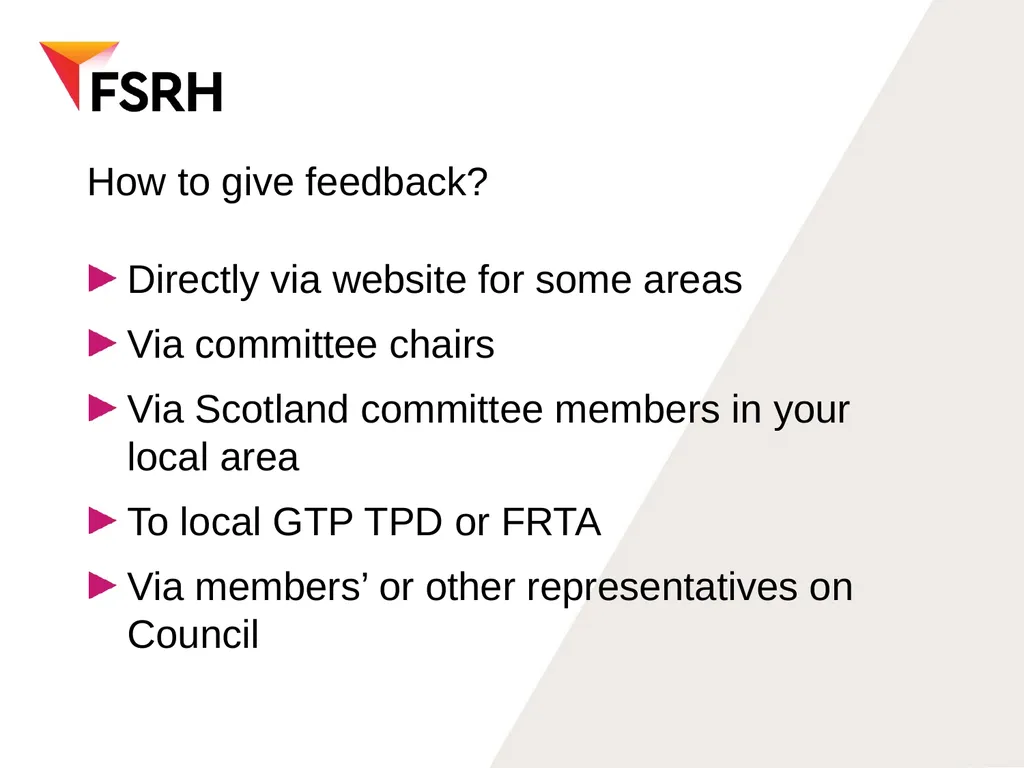 FSRH update WOS RT meeting December 5th 2017 - slide 17 of 18