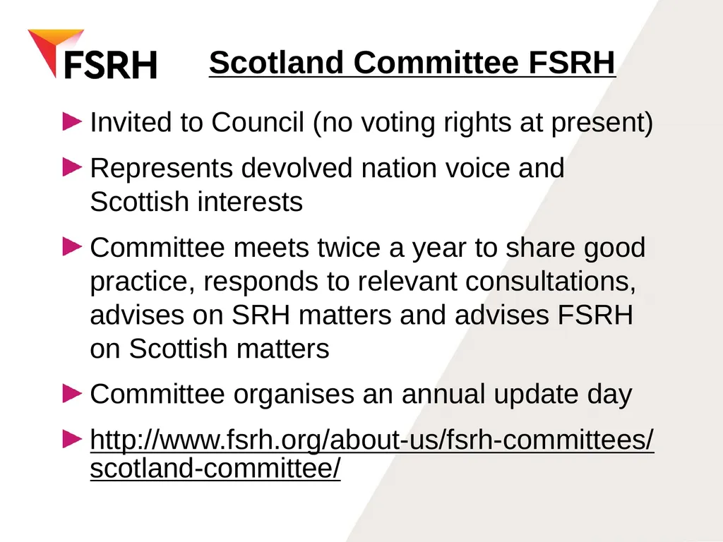 FSRH update WOS RT meeting December 5th 2017 - slide 10 of 18
