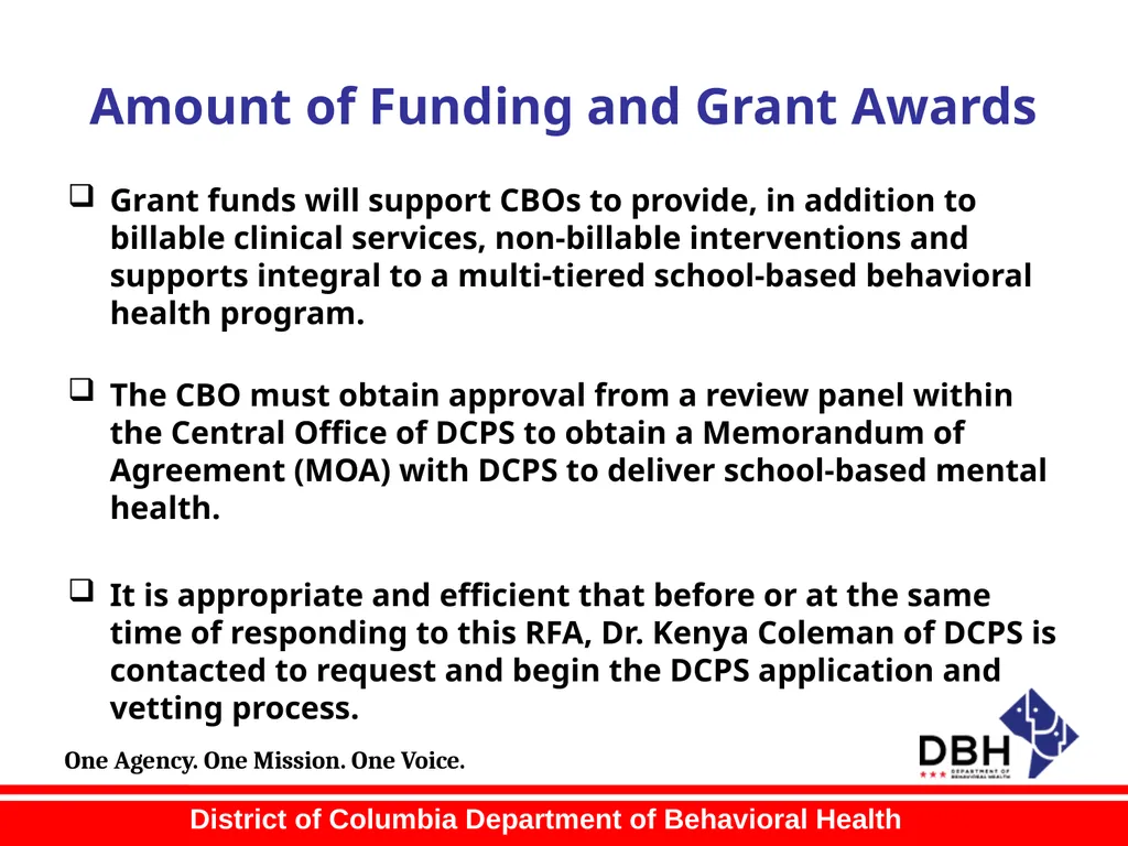 RFA Title: School-Based Behavioral Health Services - slide 12 of 41