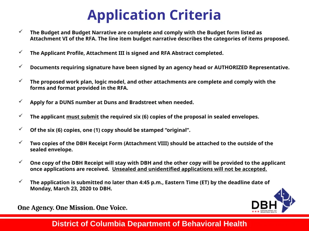 RFA Title: School-Based Behavioral Health Services - slide 23 of 41