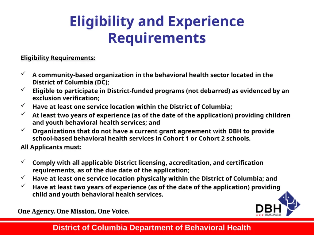 RFA Title: School-Based Behavioral Health Services - slide 6 of 41