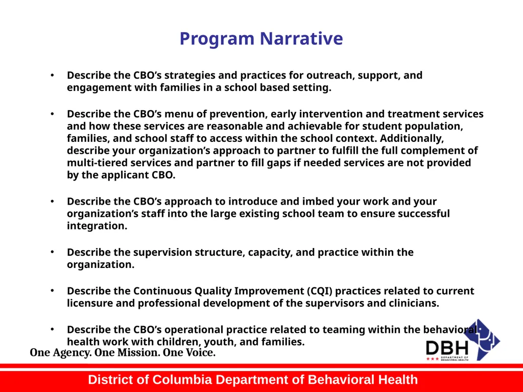 RFA Title: School-Based Behavioral Health Services - slide 27 of 41