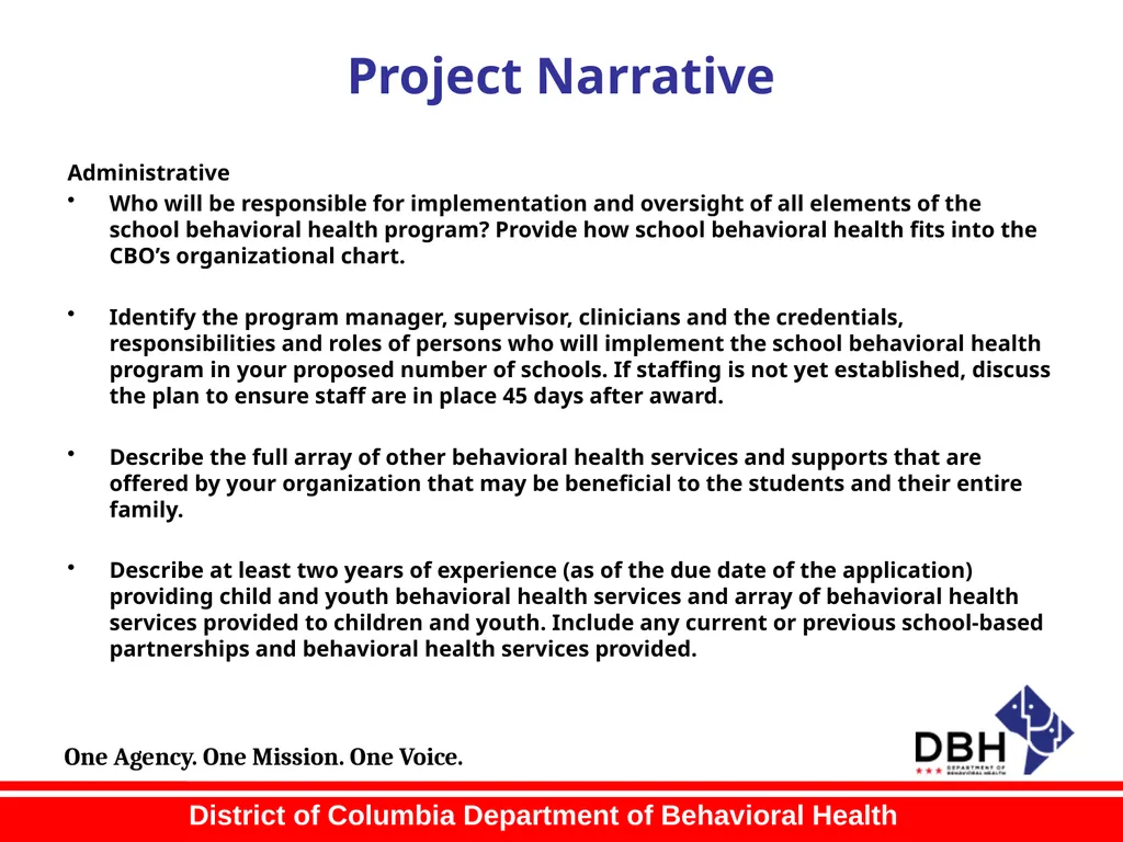 RFA Title: School-Based Behavioral Health Services - slide 25 of 41