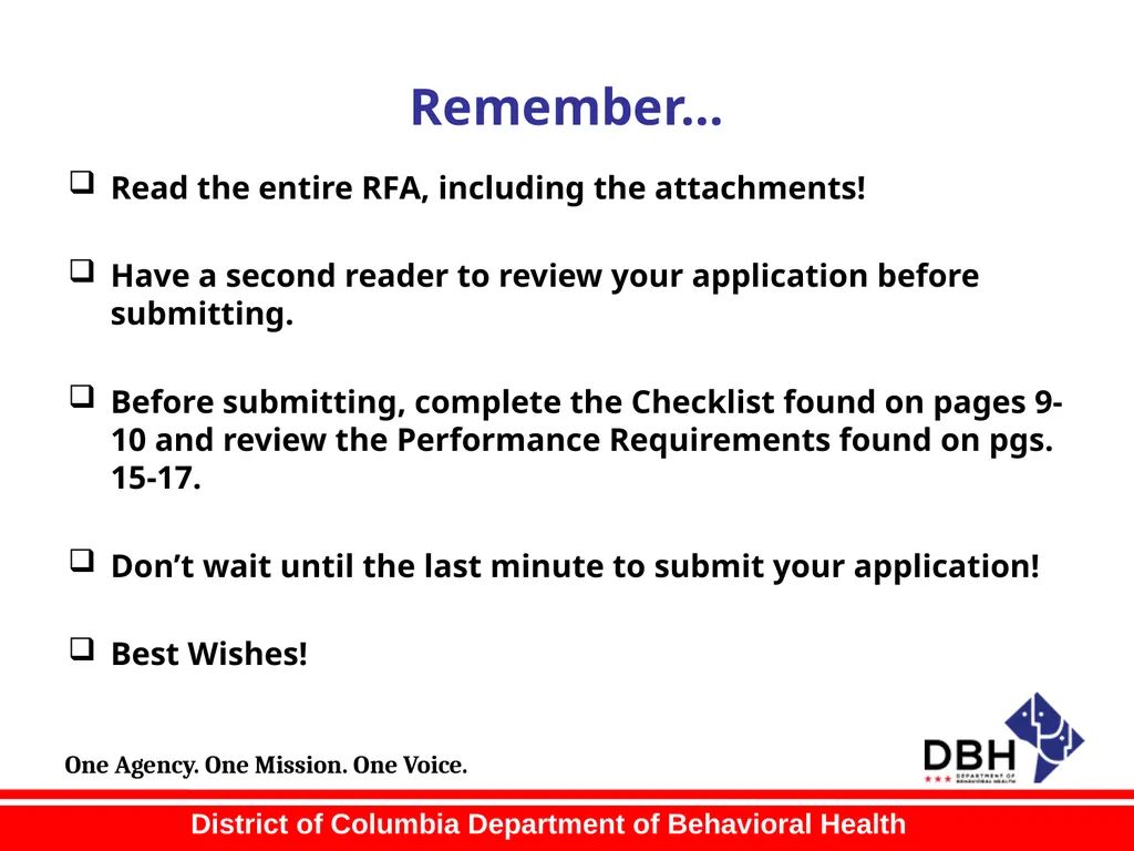RFA Title: School-Based Behavioral Health Services - slide 39 of 41