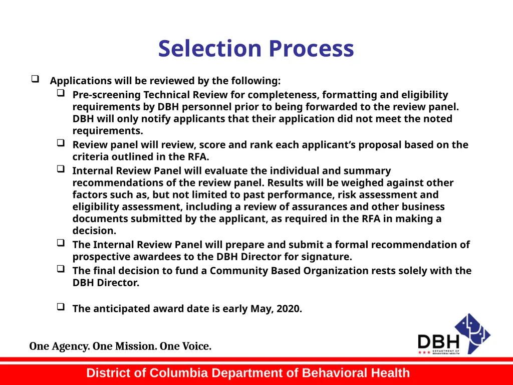 RFA Title: School-Based Behavioral Health Services - slide 37 of 41