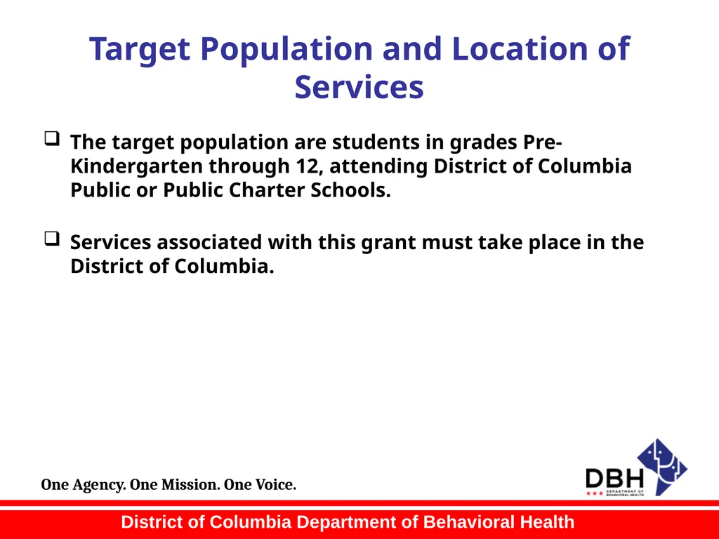 RFA Title: School-Based Behavioral Health Services - slide 9 of 41