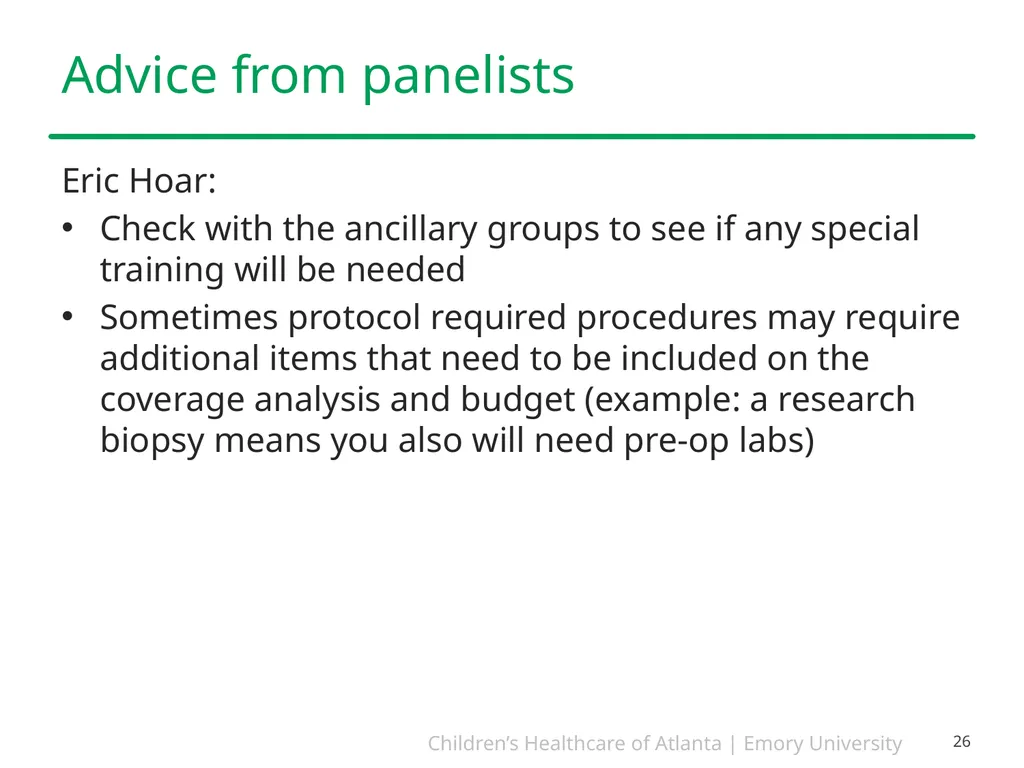 Study Start-Up and Implementation PEARLS December - slide 26 of 26