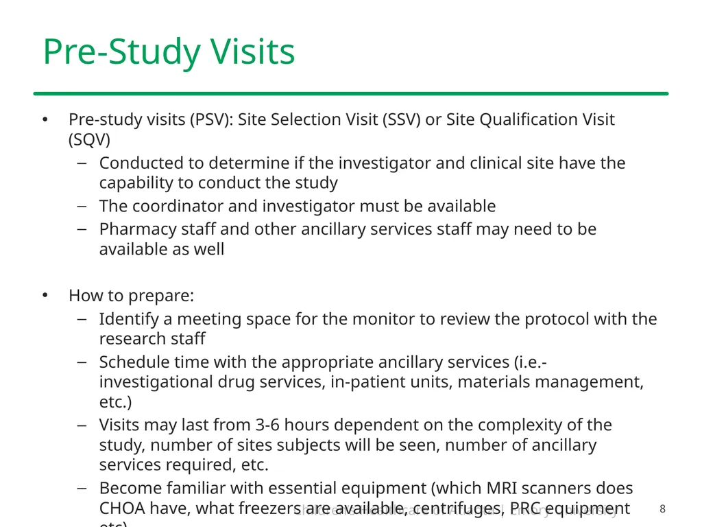 Study Start-Up and Implementation PEARLS December - slide 8 of 26
