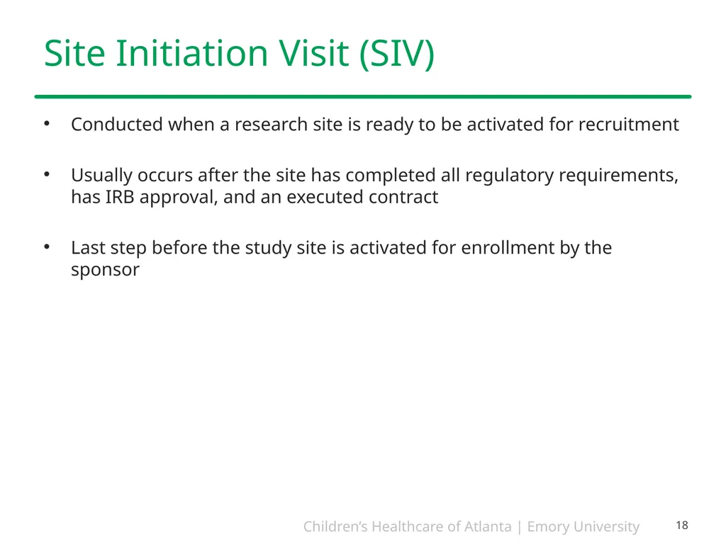 Study Start-Up and Implementation PEARLS December - slide 18 of 26