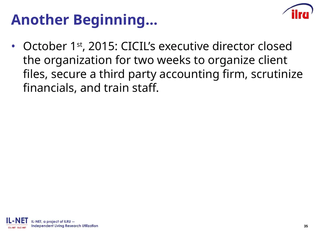 Independent Living Research Utilization Susan - slide 35 of 60