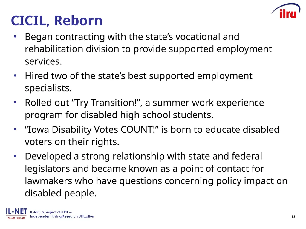 Independent Living Research Utilization Susan - slide 38 of 60