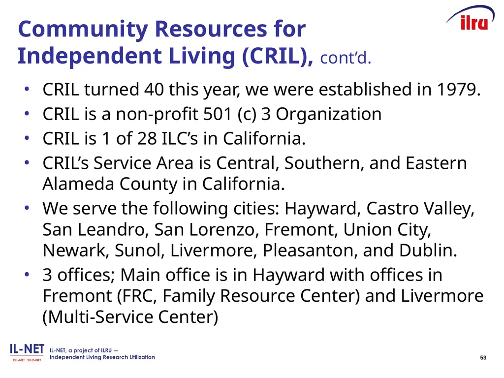 Independent Living Research Utilization Susan - slide 53 of 60