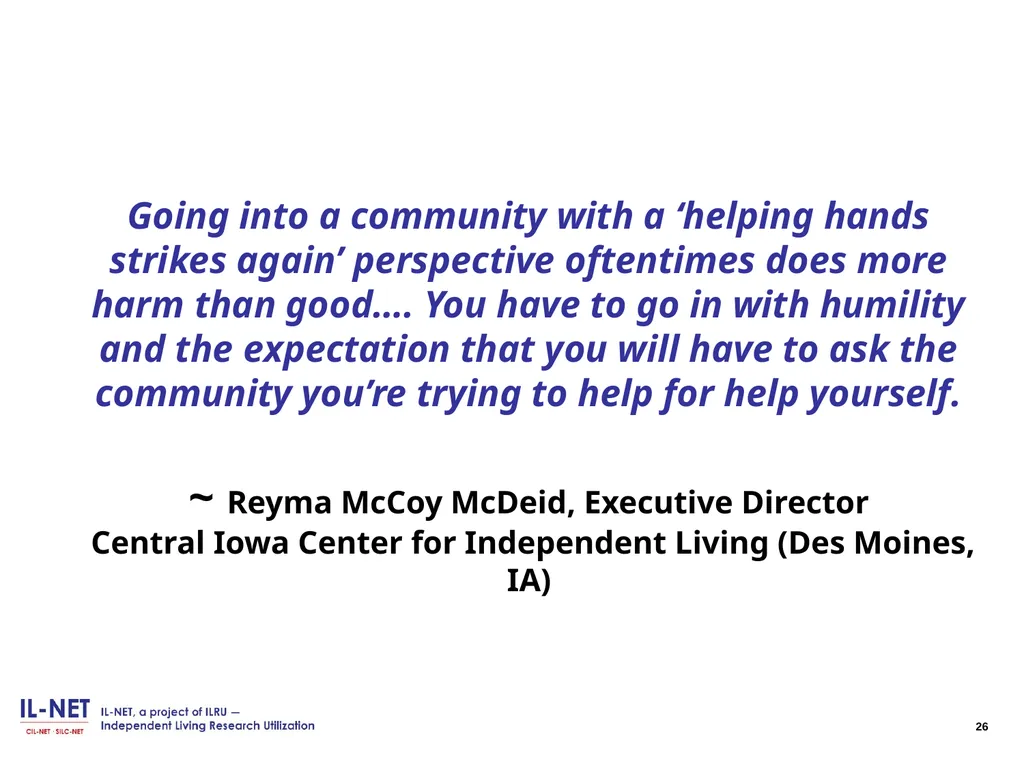 Independent Living Research Utilization Susan - slide 26 of 60
