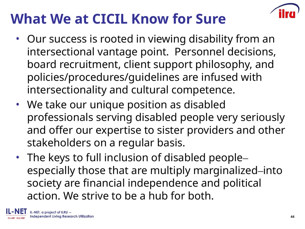 Independent Living Research Utilization Susan - slide 44 of 60