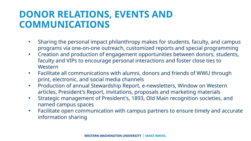 University Advancement Division Overview Vice - slide 18 of 31