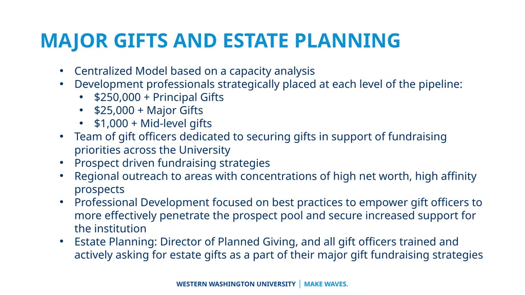 University Advancement Division Overview Vice - slide 15 of 31