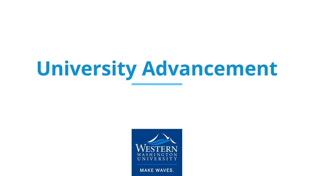 University Advancement Division Overview Vice