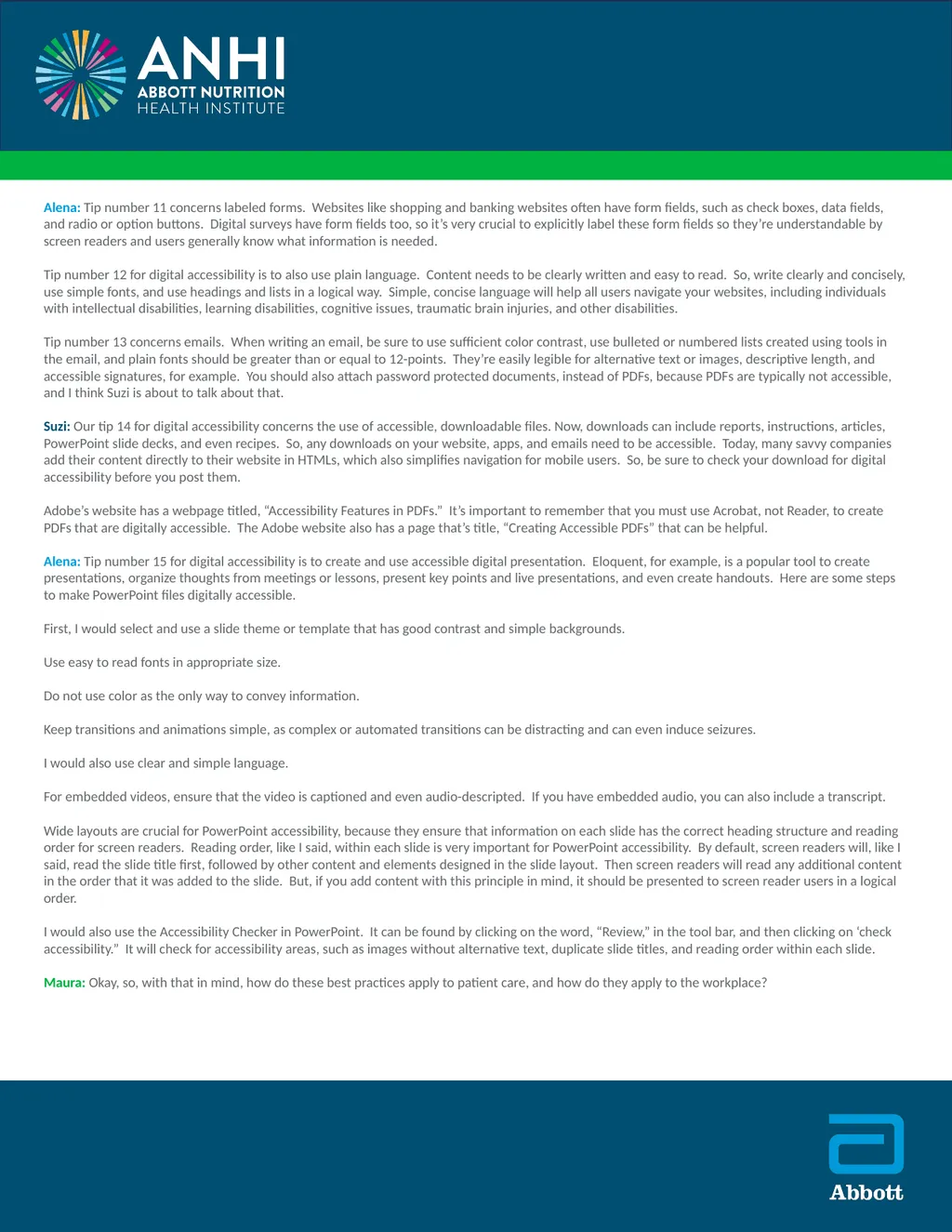 Beyond the Ramp: Digital Accessibility Speakers: - slide 6 of 8