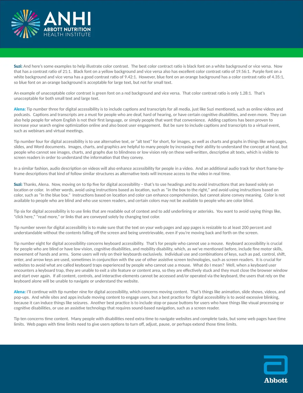 Beyond the Ramp: Digital Accessibility Speakers: - slide 5 of 8