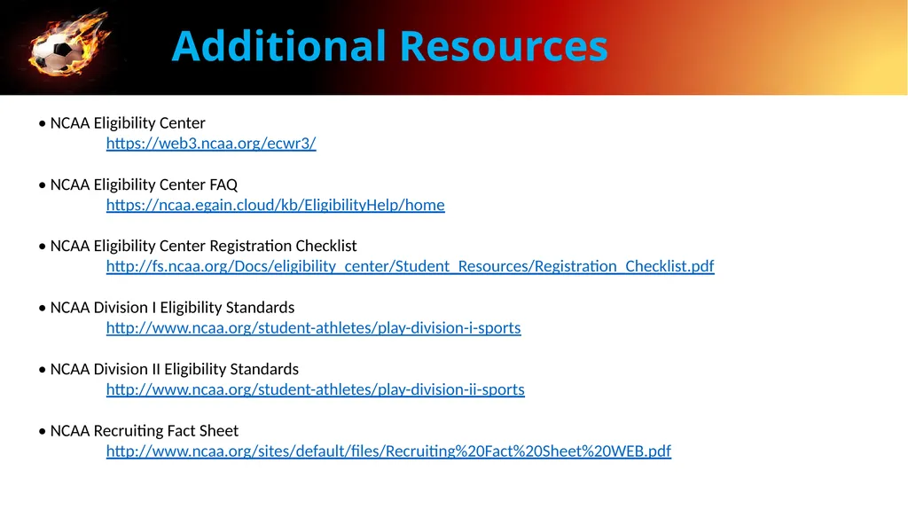 College Recruiting Amelia Island Soccer Agenda - slide 20 of 20