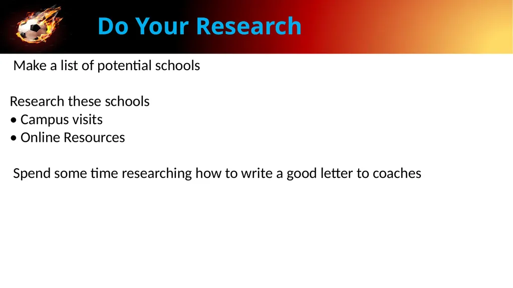 College Recruiting Amelia Island Soccer Agenda - slide 12 of 20
