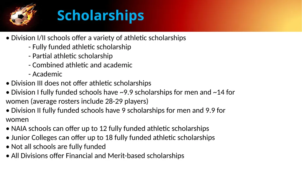College Recruiting Amelia Island Soccer Agenda - slide 15 of 20