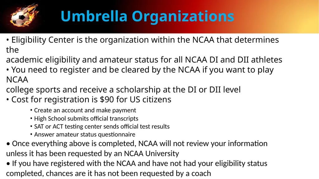 College Recruiting Amelia Island Soccer Agenda - slide 6 of 20