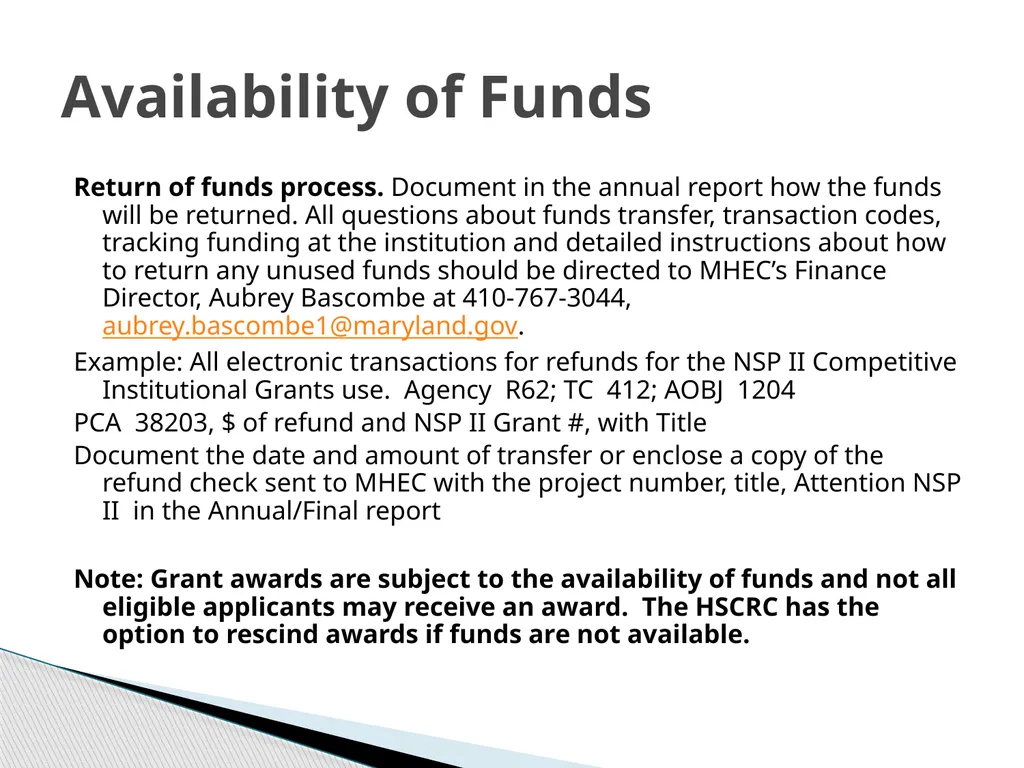 Nurse Support Program II FY 2022 Technical - slide 36 of 41