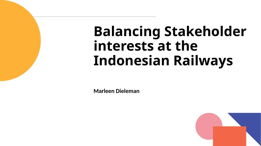 Balancing Stakeholder interests at the Indonesian - slide 1 of 11