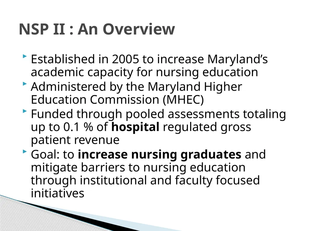 Nurse Support Program II FY 2023 Technical - slide 9 of 58