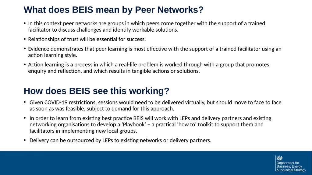 Peer Networks to support SME recovery from - slide 3 of 8