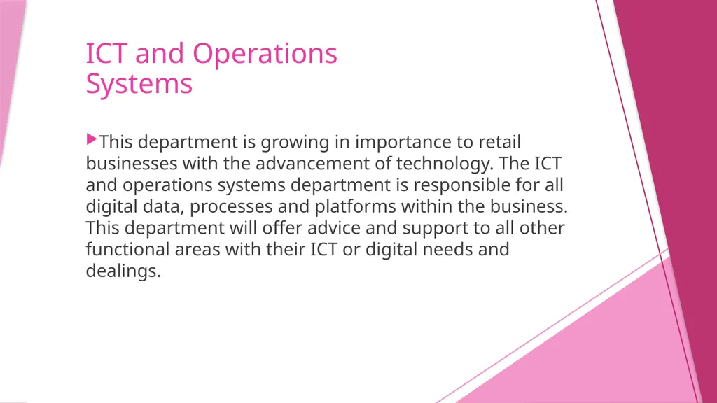 LO 1 RETAIL BUSINESS UNIT 3 LO1 - Know how - slide 11 of 32