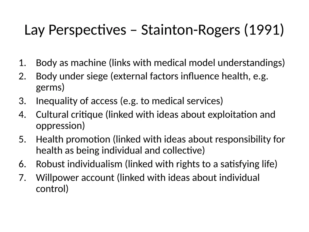 What is Health? Session Aims To explore the - slide 13 of 19