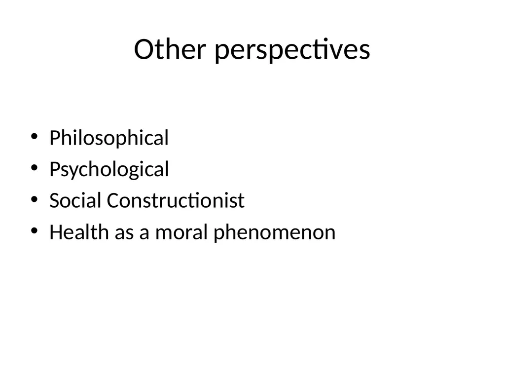 What is Health? Session Aims To explore the - slide 10 of 19