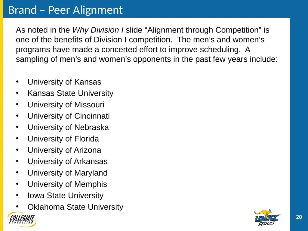 UMKC ATHLETICS PRESENTATION December 2, 2011 - slide 20 of 47