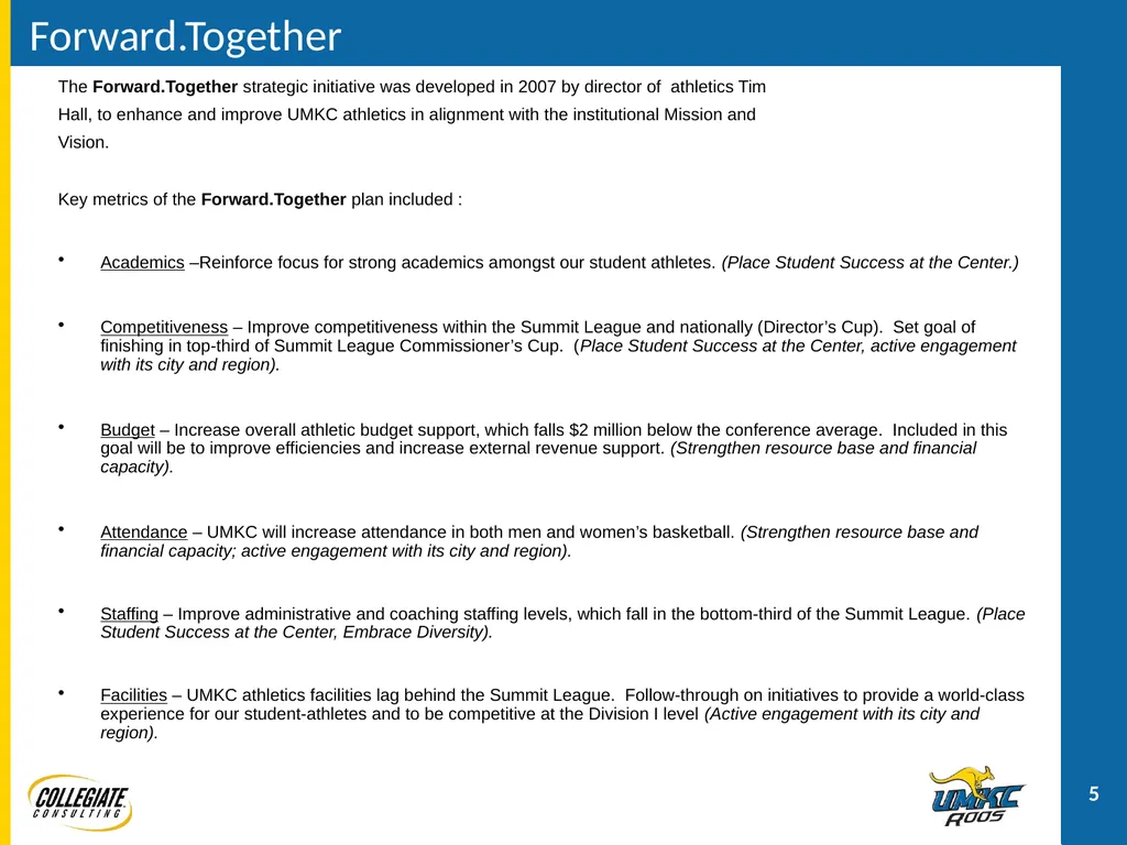 UMKC ATHLETICS PRESENTATION December 2, 2011 - slide 5 of 47