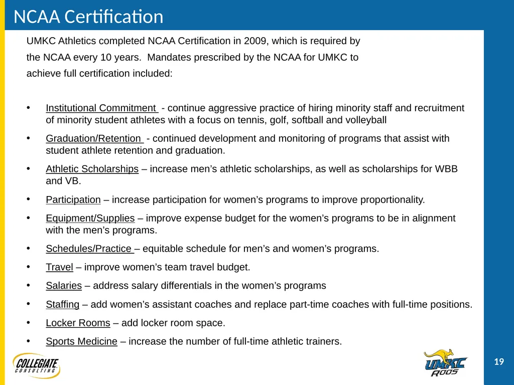 UMKC ATHLETICS PRESENTATION December 2, 2011 - slide 19 of 47