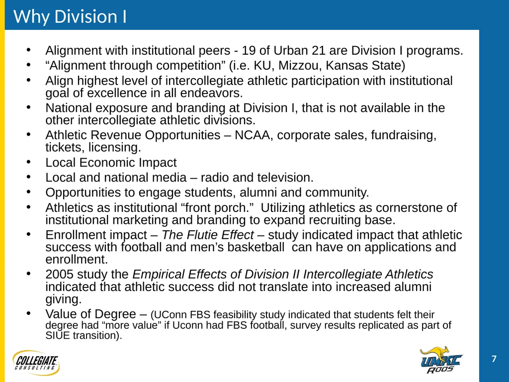 UMKC ATHLETICS PRESENTATION December 2, 2011 - slide 7 of 47