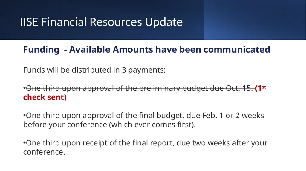 Welcome! University Regional Conference Meeting - slide 9 of 19