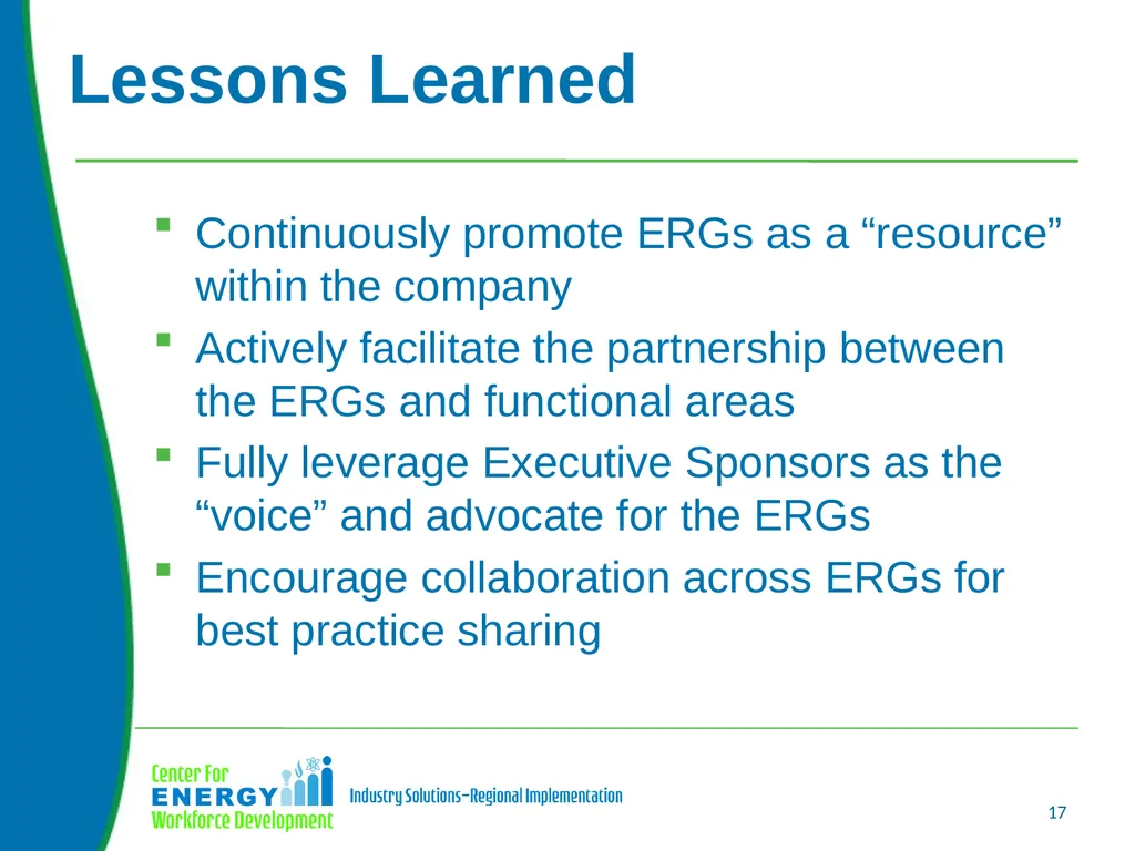 Using Employee Resources Groups to Build a Diverse - slide 17 of 32