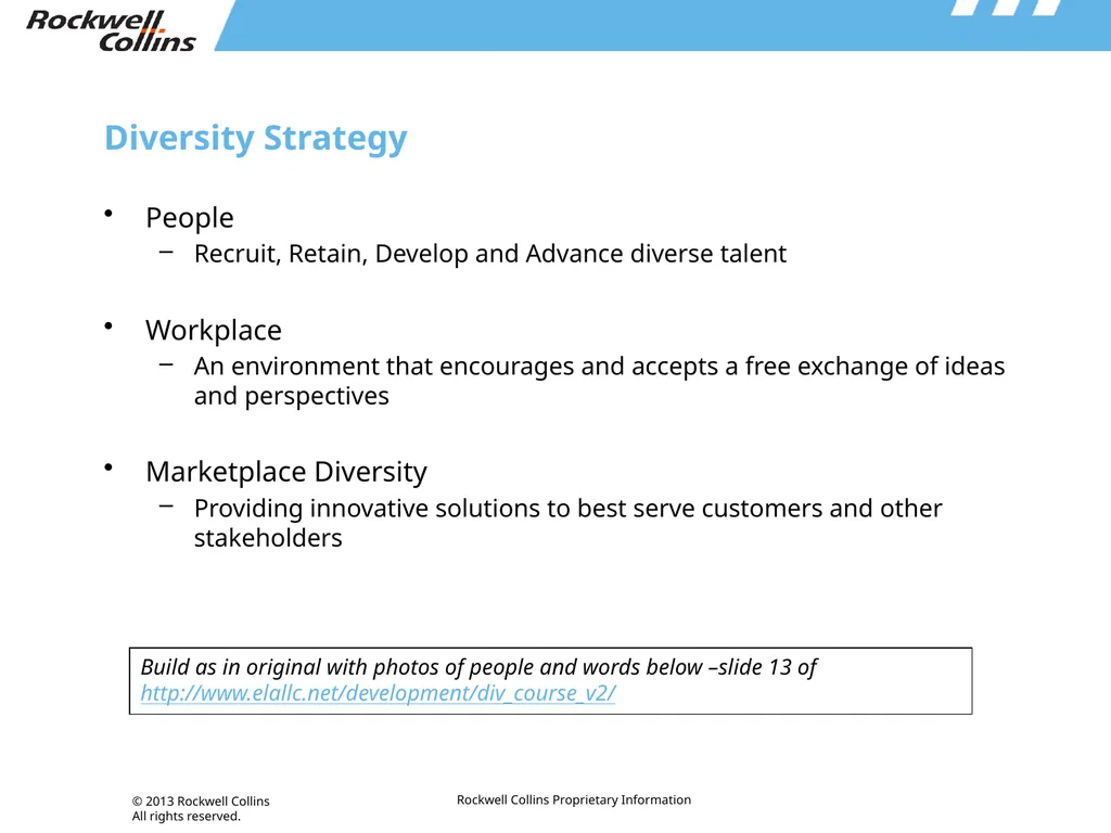 Integrated Approach to Driving Diversity & - slide 13 of 13