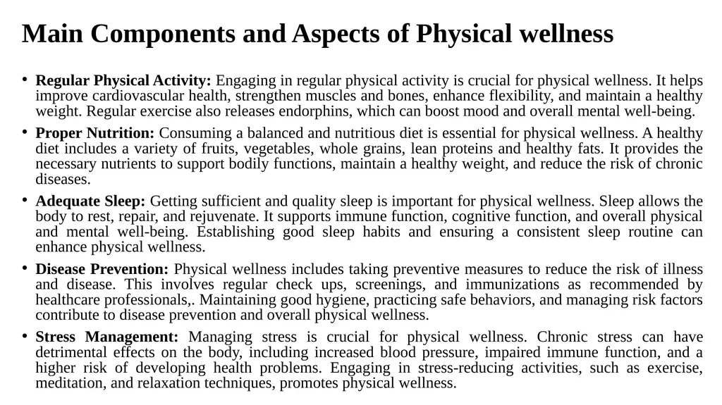 Introduction to Health and Wellness Definition of - slide 18 of 41